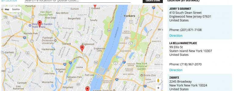 Web application for locating a nearby branch 